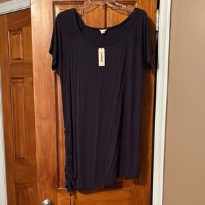 Garage T-shirt, dress with side ruching